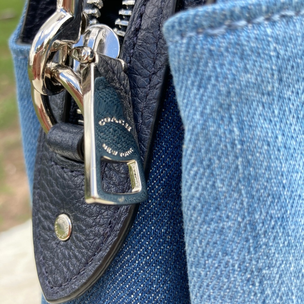 Coach Denim Mini Lillie Carryall NWT - Picture 8 of 10